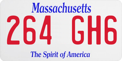 MA license plate 264GH6