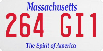 MA license plate 264GI1