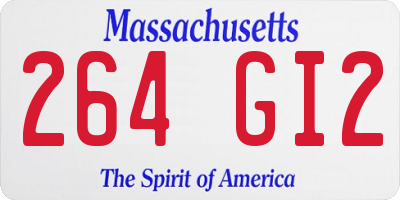 MA license plate 264GI2