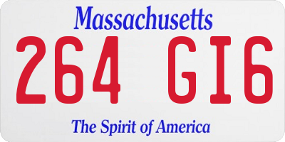MA license plate 264GI6