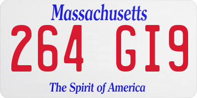 MA license plate 264GI9