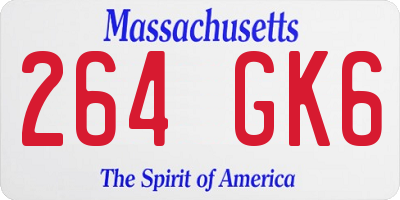 MA license plate 264GK6