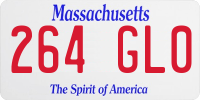 MA license plate 264GL0
