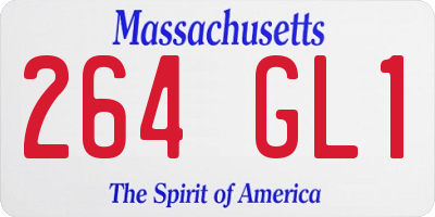 MA license plate 264GL1