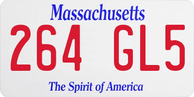MA license plate 264GL5