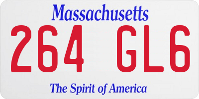 MA license plate 264GL6