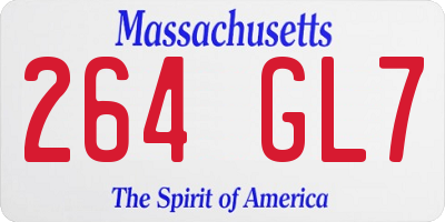 MA license plate 264GL7