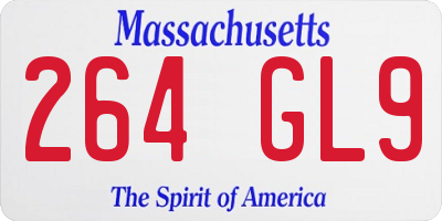 MA license plate 264GL9