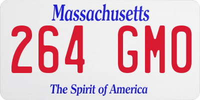 MA license plate 264GM0
