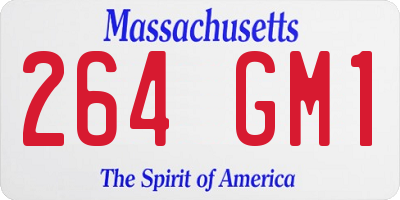 MA license plate 264GM1