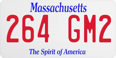 MA license plate 264GM2