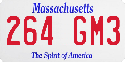MA license plate 264GM3