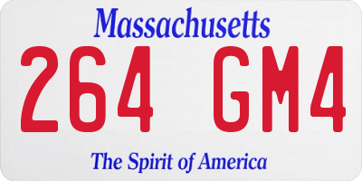 MA license plate 264GM4