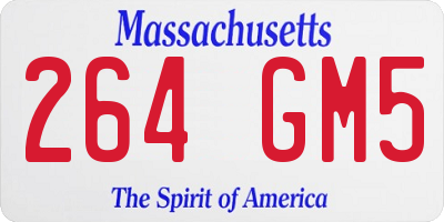 MA license plate 264GM5