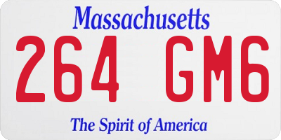 MA license plate 264GM6