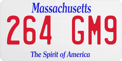 MA license plate 264GM9