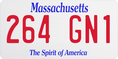 MA license plate 264GN1