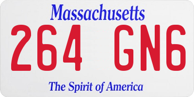 MA license plate 264GN6
