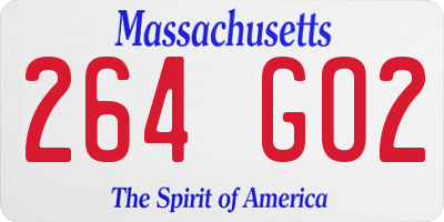 MA license plate 264GO2