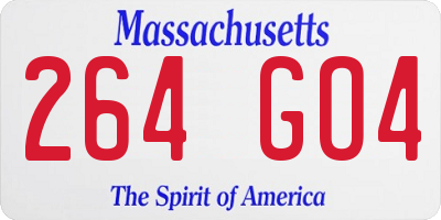 MA license plate 264GO4