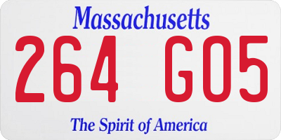 MA license plate 264GO5