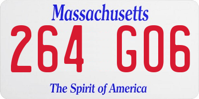 MA license plate 264GO6