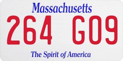 MA license plate 264GO9