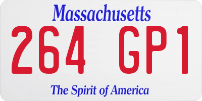 MA license plate 264GP1