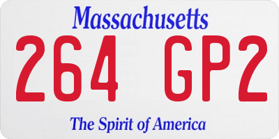 MA license plate 264GP2