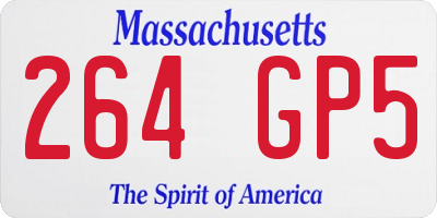 MA license plate 264GP5