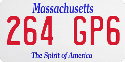 MA license plate 264GP6