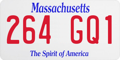 MA license plate 264GQ1