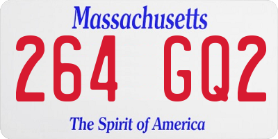 MA license plate 264GQ2