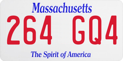 MA license plate 264GQ4