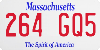 MA license plate 264GQ5