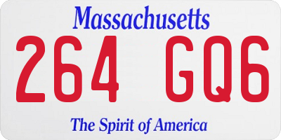 MA license plate 264GQ6