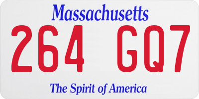 MA license plate 264GQ7