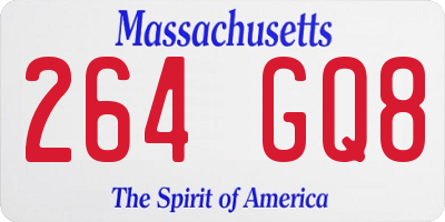 MA license plate 264GQ8