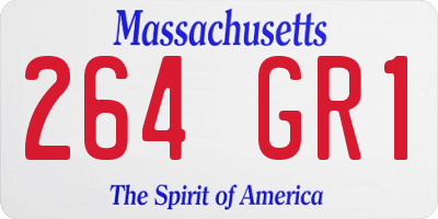 MA license plate 264GR1