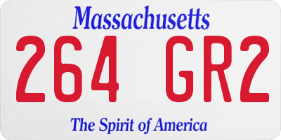 MA license plate 264GR2