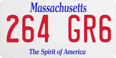 MA license plate 264GR6