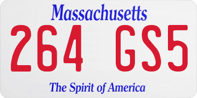 MA license plate 264GS5