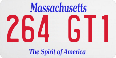 MA license plate 264GT1