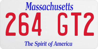 MA license plate 264GT2