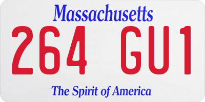 MA license plate 264GU1