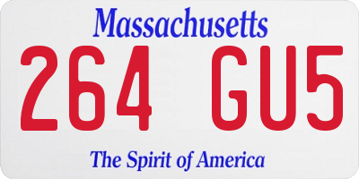 MA license plate 264GU5