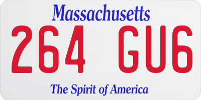 MA license plate 264GU6