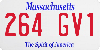 MA license plate 264GV1