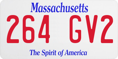 MA license plate 264GV2