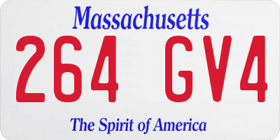 MA license plate 264GV4